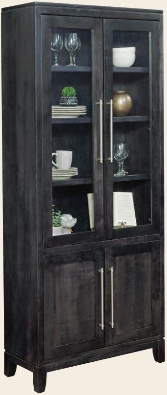 Urban Collections by Yutzy Woodworking Trieste Black Tall Cabinet-0