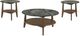 Coaster® Bradley 3-Piece Brown/Smokey Gray Coffee Table Set-0