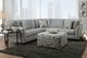 Corinthian Furniture Zara Slate Square Ottoman-1