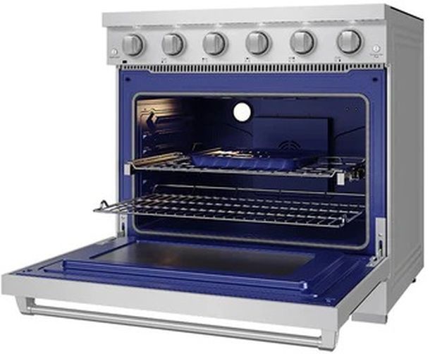 Thor Kitchen® Gordon Ramsay 36" Stainless Steel Freestanding Pro Style Electric Range-3