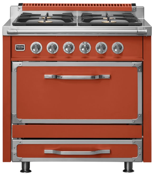 Viking® Tuscany 36" Spiced Cider Pro Style Dual Fuel Range-0
