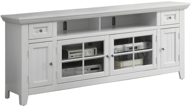 Parker House® Tidewater Vintage White 72" TV Console-0