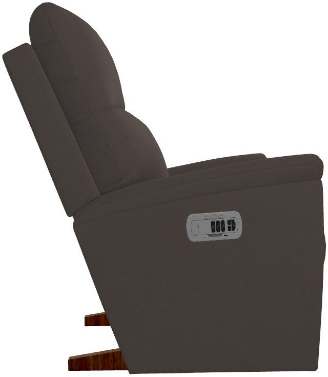 La-Z-Boy® Norton Walnut Leather Power Rocking Recliner with Headrest-3