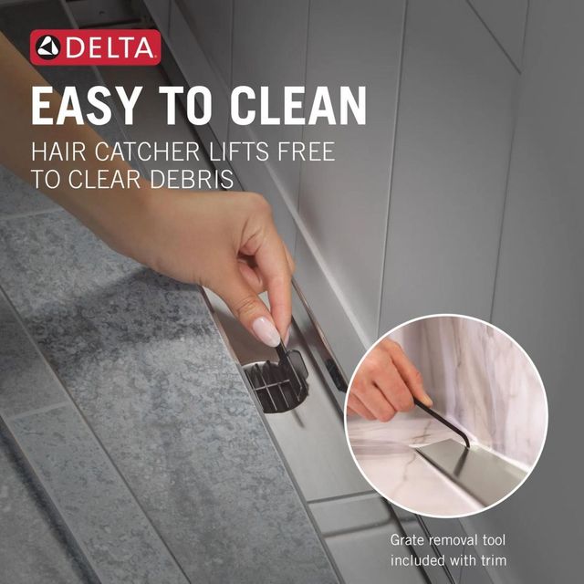 Delta Champagne Bronze 36" Reversible Linear Shower Drain Trim-3