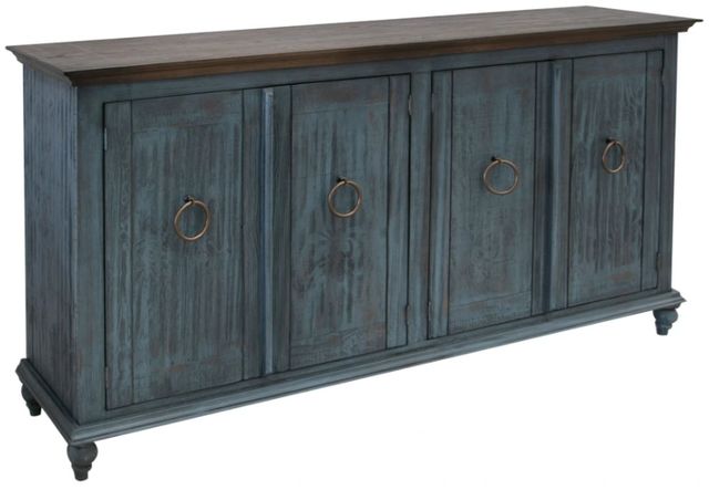 International Furniture Direct Capri Sky Blue Media Console-0