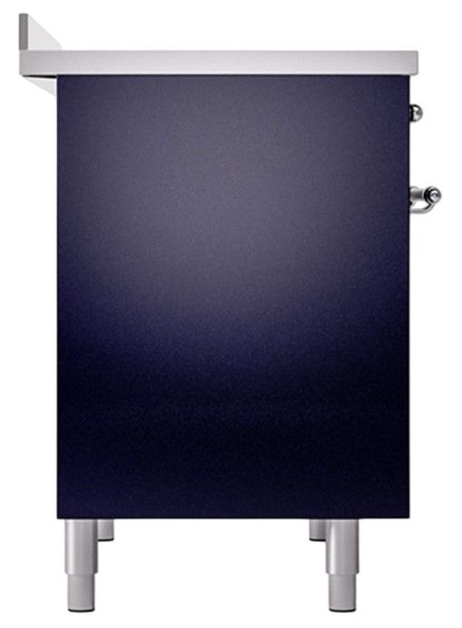 Ilve® Nostalgie II Noblesse 40'' Midnight Blue Pro Style Induction Range with Chrome Trim-2