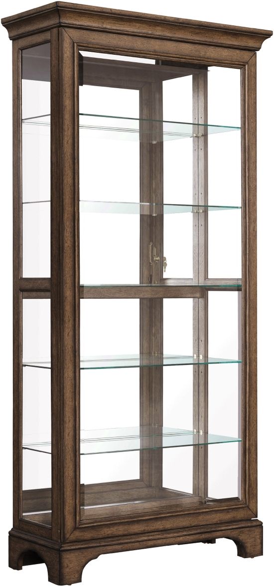 Pulaski™ Rich Brown Sliding Door Curio-0