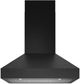 Thor Kitchen® 36" Professional Black Wall Mount Pyramid Range Hood-3