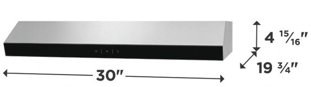 Frigidaire® 30" Stainless Steel Under Cabinet Range Hood-4
