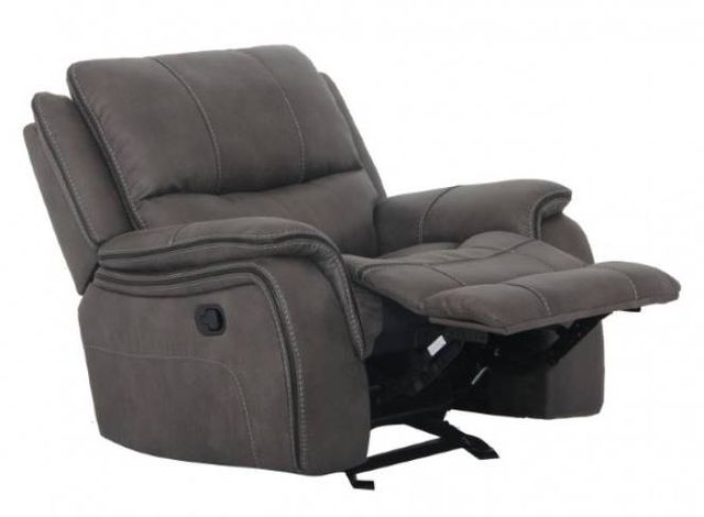Furniture of America® Henricus Dark Gray Manual Glider Recliner-1