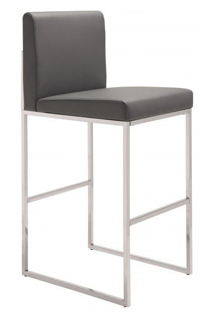 Zuo® Modern Genoa Gray Bar Stool-0