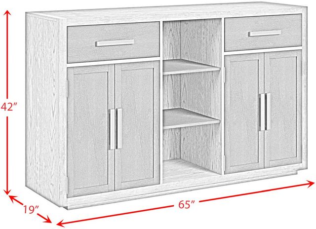 Elements International Jemma Dark Espresso/Gray Buffet-2