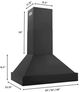 ZLINE 36" Black Stainless Steel Wall Mounted Range Hood -2