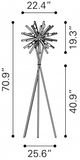 Zuo® Savoy Chrome Floor Lamp-4