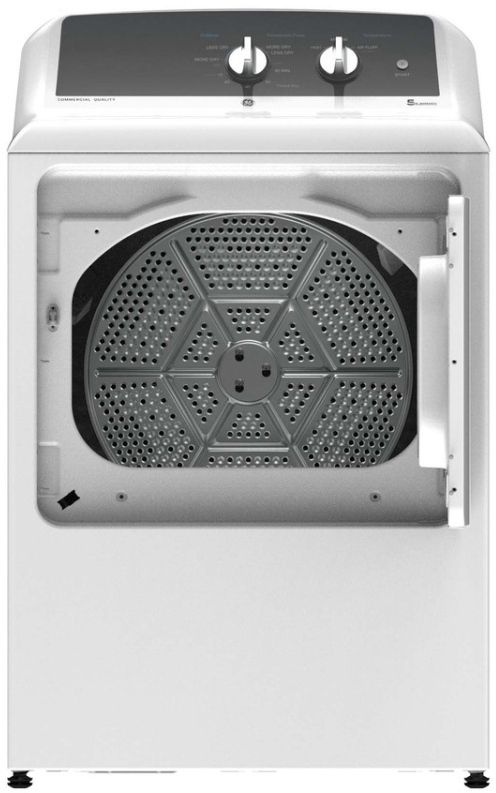 GE® 6.2 Cu. Ft. White Front Load Electric Dryer-1
