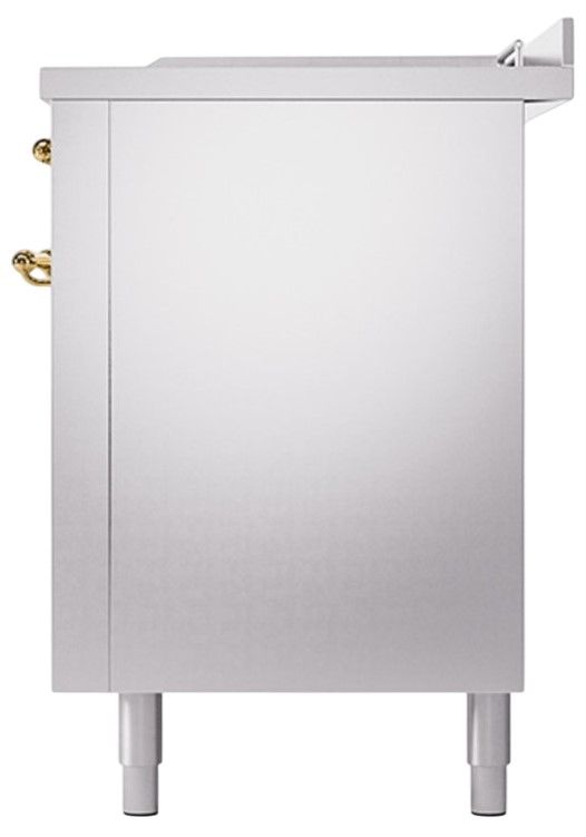 Ilve® Nostalgie II Series 60" White Pro Style Dual Fuel Range-3