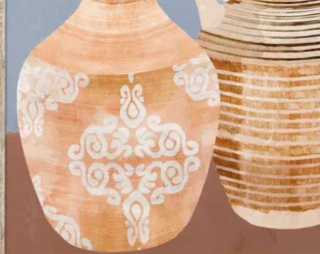 Stylecraft Boho Still Life II Beige/Brown/Gray/Green/Light Brown/Light Green Wall Art -1