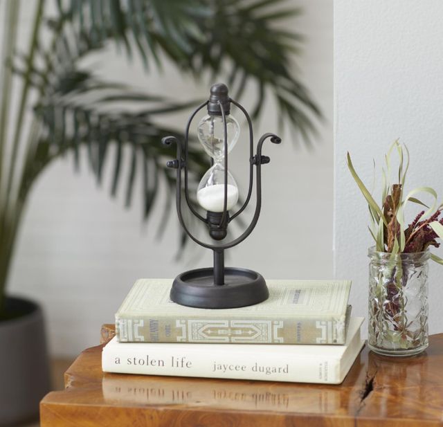 Deco Marche Black Hourglass Sand Timer-3