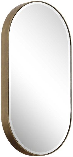 Uttermost® Lago Antiqued Golden Bronze Mirror-3