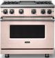 Viking® 7 Series 36" Blush Pro Style Liquid Propane Gas Range with Griddle-0