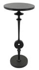 Sagebrook Home Metal and Marble Medallion Detail Black 28" Side Table-0