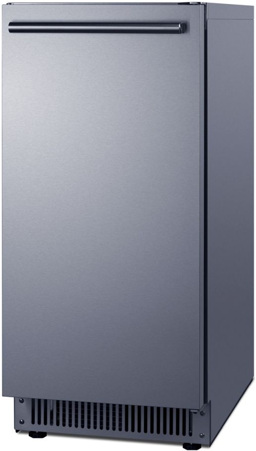 Summit® 15" 68 lb. Stainless Steel Weatherproof Outdoor Ice Maker-1