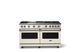 Viking® 5 Series 60" Pure White Pro Style Gas (NG) Range with Brushed Brass Trim-0