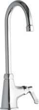 Elkay Chrome Single Hole Single Control Faucet with 5" Gooseneck Spout and 2" Lever Handle-0