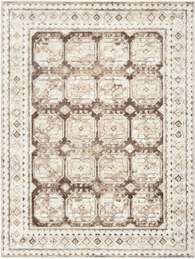 Nourison Home™ Dekor DEK01 Ivory Brown 5'x7' Style 1 Area Rug-0