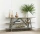 Hammary® West Fork Bailey Aged Taupe Console Table with Nickel Base-1