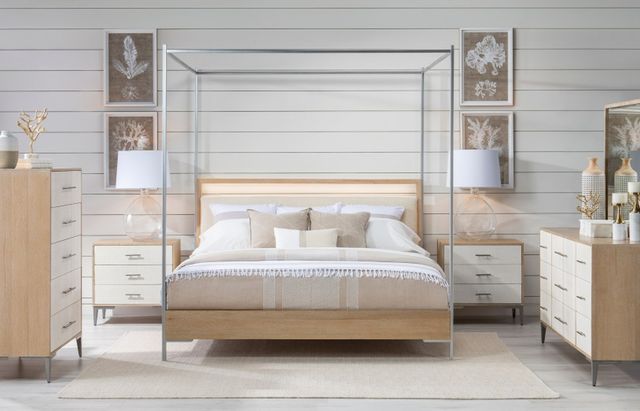 Legacy Classic Biscayne Brown King Upholstered Bed with Canopy-3