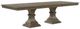 Elements International King Court Gray Dining Table with Leaf-0