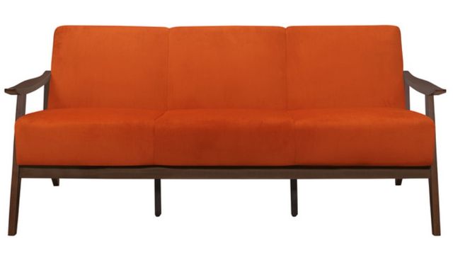 Homelegance® Carlson Dark Walnut/Orange Sofa-2