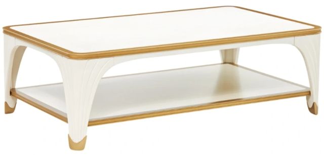 Michael Amini® La Terrazza Creamy Pearl Rectangular Cocktail Table-0