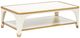 Michael Amini® La Terrazza Creamy Pearl Rectangular Cocktail Table-0