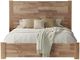 International Furniture Direct Natural Parota 3-Piece Brown Queen Bedroom Set-1