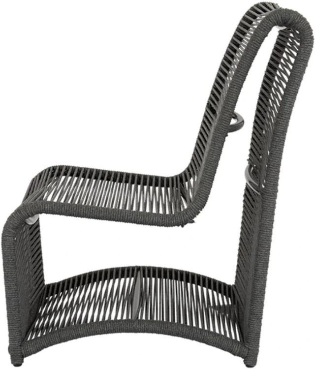 Sunset West Milano Slate Metal/Natural Fibers Outdoor Armless Club Chair-2