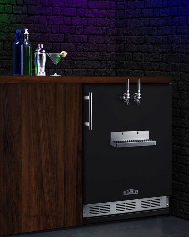 Summit® 5.3 Cu. Ft. Black Built-In Beer Kegerator-2