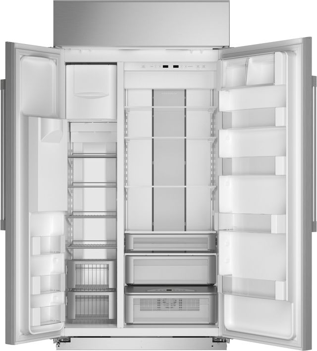 Monogram 42" 24.6 Cu. Ft. Stainless Steel Smart Built In Side-by-Side Refrigerator-3