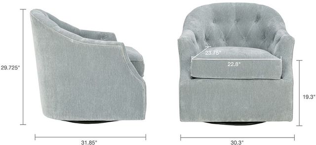 Olliix by Madison Park Light Blue Calvin Swivel Chair-1