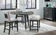 Najarian Furniture Proximity Black/Gray Oak Triangle Counter Table-1