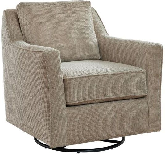 Fusion Furniture Seluna Truffle Vivian Sesame Swivel Glider Chair-0