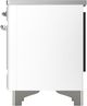 Ilve® Majestic III 40" White Pro Style Induction Range with Triple Glass Door and Chrome Trim-4
