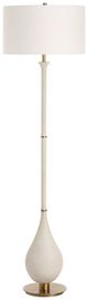 Uttermost® Dewdrop Antique Brass/Ivory Floor Lamp-0