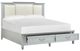 Magnussen Home® Glenbrook Natural/Pebble Upholstered Queen Panel Storage Bed-2