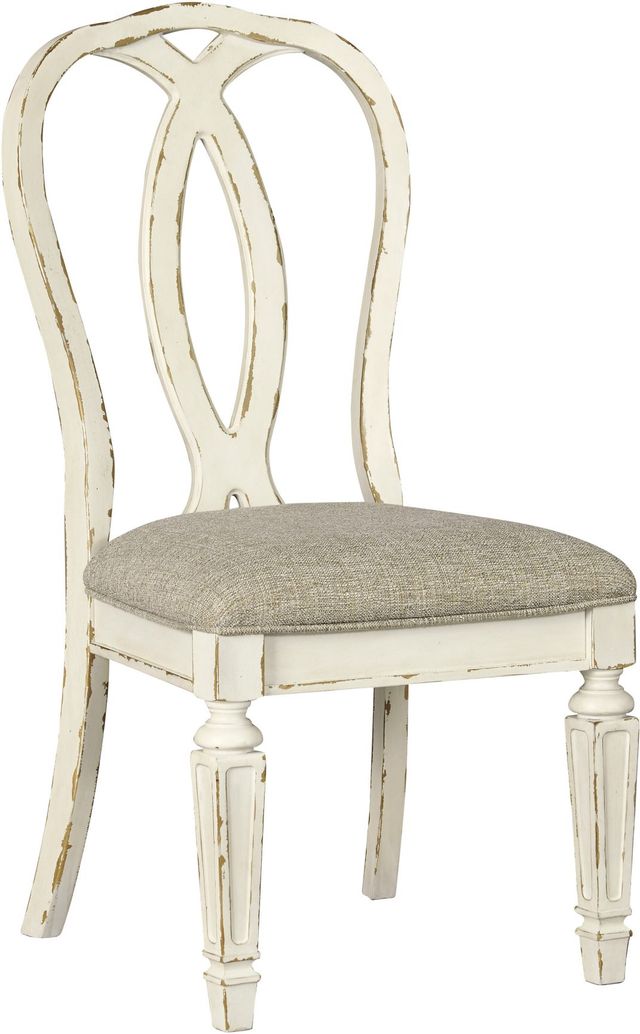 Signature Design by Ashley® Realyn 5-Piece Chipped White Dining Table Set-2