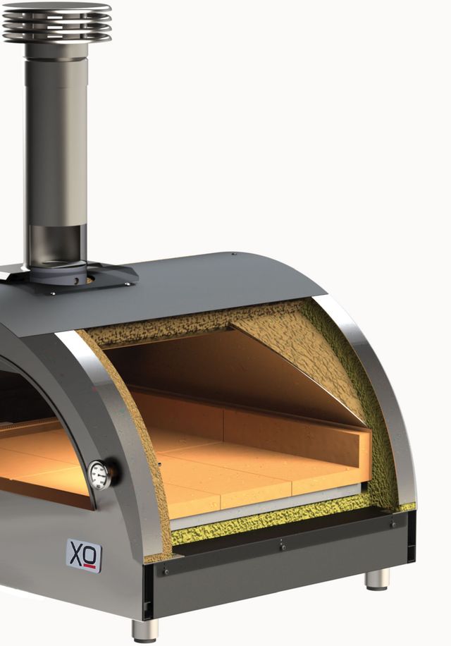 XO 29" Black Countertop Liquid Propane and Wood Pizza Oven-1