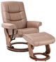 BenchMaster Trend Line Rosa Cocoa Chair and Ottoman Set-0