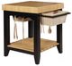 Powell® Kolton Black/Brown Kitchen Island-0