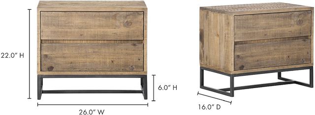 Moe's Home Collection Elena Light Brown Nightstand-2